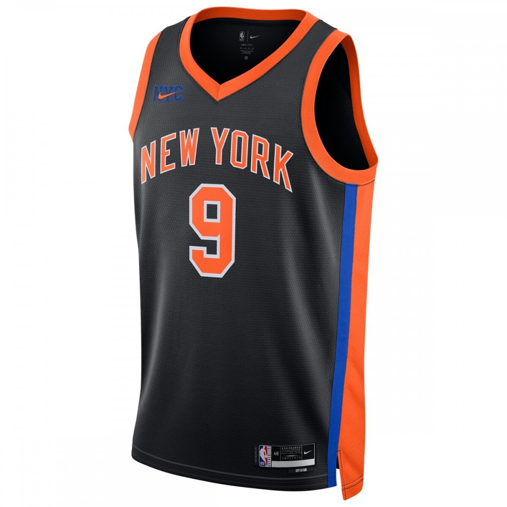 RJ Barrett New York Knicks Unisex 2022/23 Swingman Jersey - City Edition - Black-Pro Kit Vault | Brand New 26/27 Sports Jerseys